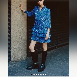 ME+EM Intricate Floral Print Mini Dress US 8, tags removed, never worn.